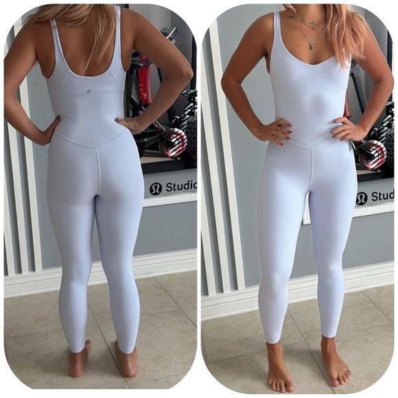 lululemon athletica Pants - Lululemon Align Bodysuit 25" Blissful Blue NWT Yoga size 4  ☁️ 🌊💧💦💨